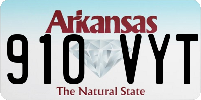 AR license plate 910VYT
