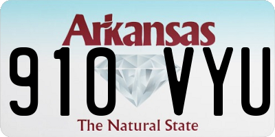 AR license plate 910VYU