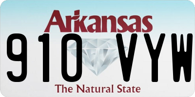 AR license plate 910VYW