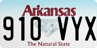 AR license plate 910VYX