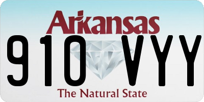 AR license plate 910VYY