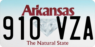 AR license plate 910VZA
