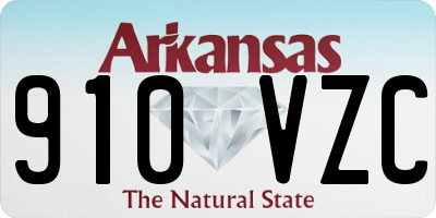 AR license plate 910VZC