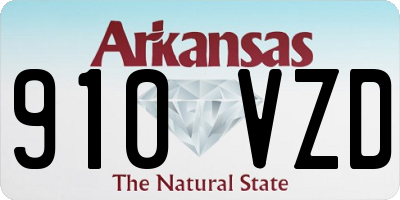 AR license plate 910VZD