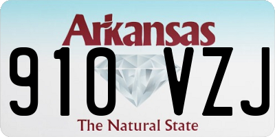 AR license plate 910VZJ