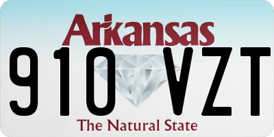 AR license plate 910VZT