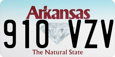 AR license plate 910VZV