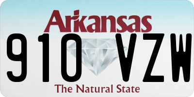 AR license plate 910VZW
