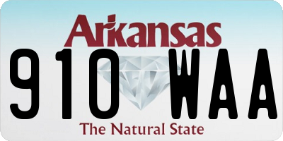 AR license plate 910WAA