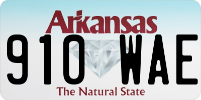 AR license plate 910WAE
