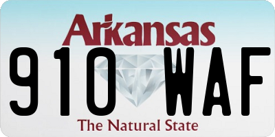 AR license plate 910WAF