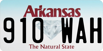 AR license plate 910WAH