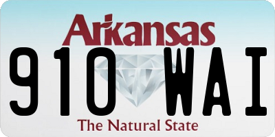 AR license plate 910WAI