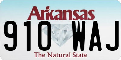 AR license plate 910WAJ