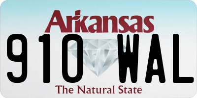 AR license plate 910WAL