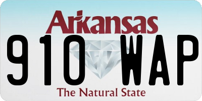 AR license plate 910WAP