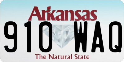 AR license plate 910WAQ