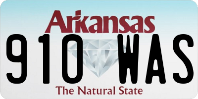 AR license plate 910WAS