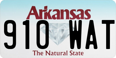 AR license plate 910WAT