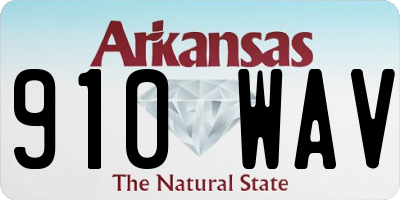 AR license plate 910WAV