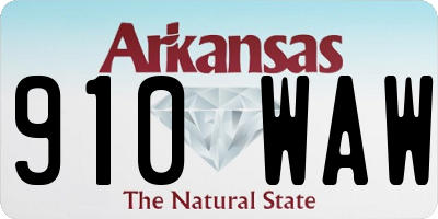 AR license plate 910WAW