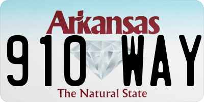 AR license plate 910WAY