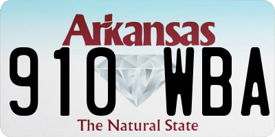 AR license plate 910WBA