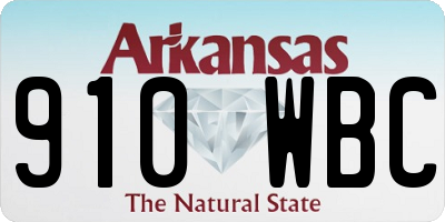 AR license plate 910WBC