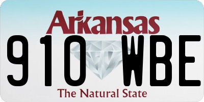 AR license plate 910WBE