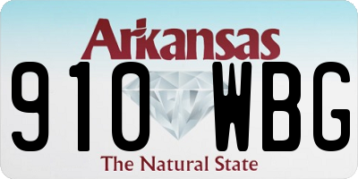 AR license plate 910WBG