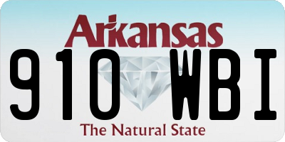 AR license plate 910WBI