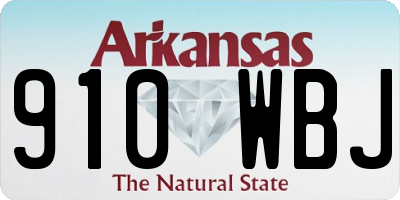 AR license plate 910WBJ