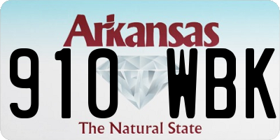 AR license plate 910WBK