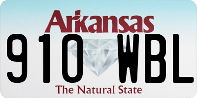 AR license plate 910WBL