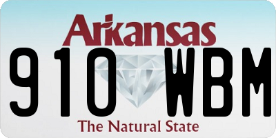 AR license plate 910WBM