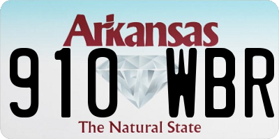 AR license plate 910WBR