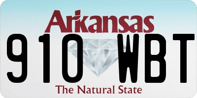 AR license plate 910WBT