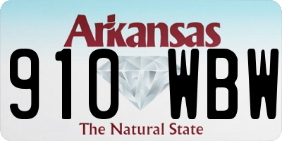 AR license plate 910WBW