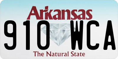 AR license plate 910WCA