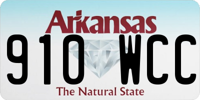 AR license plate 910WCC