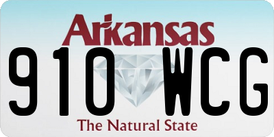 AR license plate 910WCG