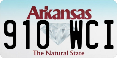AR license plate 910WCI