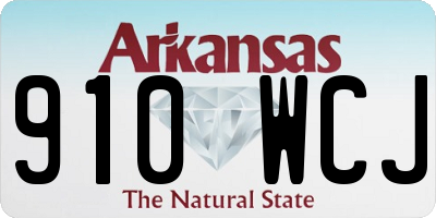 AR license plate 910WCJ