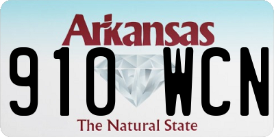 AR license plate 910WCN