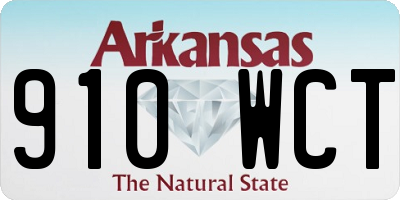 AR license plate 910WCT