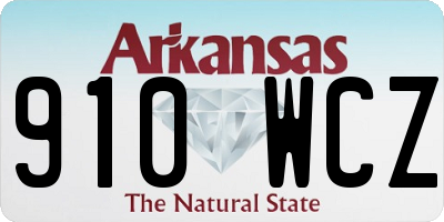 AR license plate 910WCZ