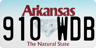 AR license plate 910WDB