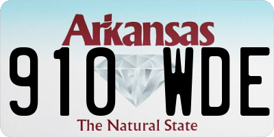 AR license plate 910WDE