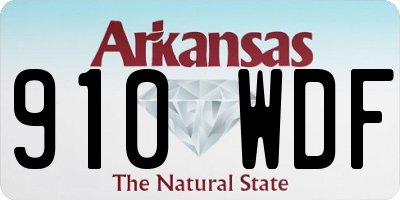 AR license plate 910WDF