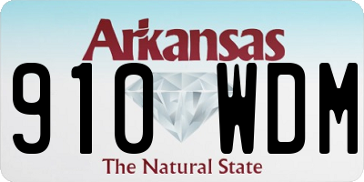AR license plate 910WDM